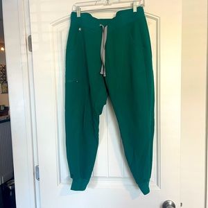 Hunter green Figs scrub joggers